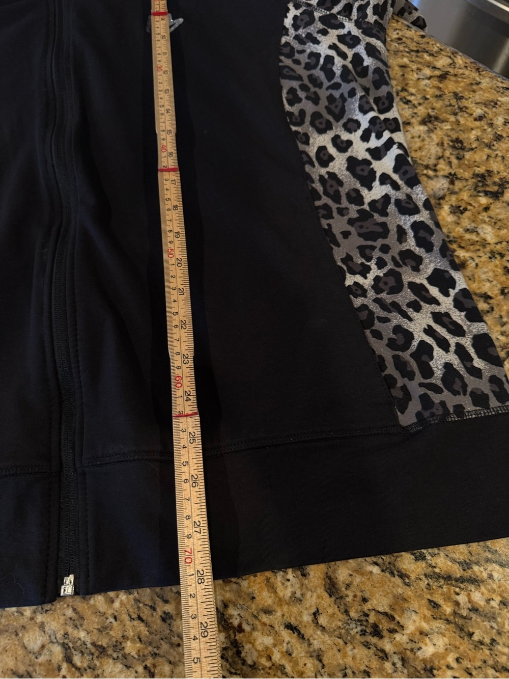 Lane Bryant black gray leopard full-zip track athletic active jacket plus 18-20 - Picture 5 of 6